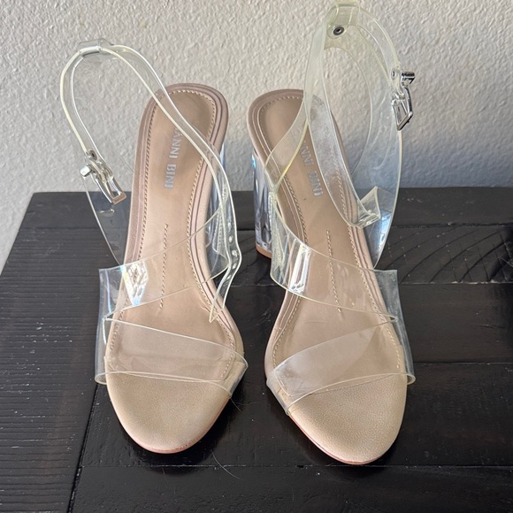 Gianni Bini Clear Strap Heels size 7